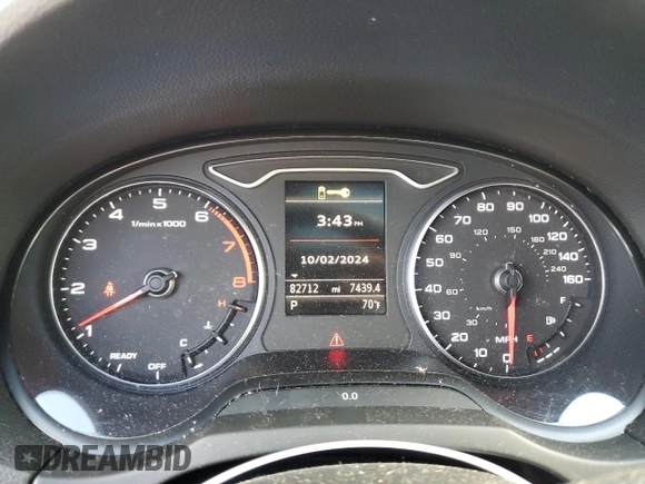 2019 Audi A3 Sedan S line Premium Plus with VIN WAUJEGFF4KA119965, listed as a Copart auction lot 74427694 with 82,712 mi miles and Salvage Title. Bid and sale history available at carsss.com. Image 9.