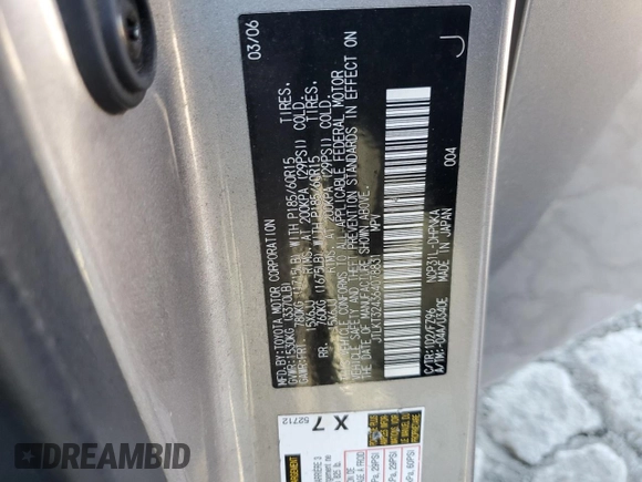 2006 Scion xB with VIN JTLKT324364078831, listed as a Copart auction lot 50646825 with 304,201 mi miles and Salvage Title. Bid and sale history available at carsss.com. Image 14.