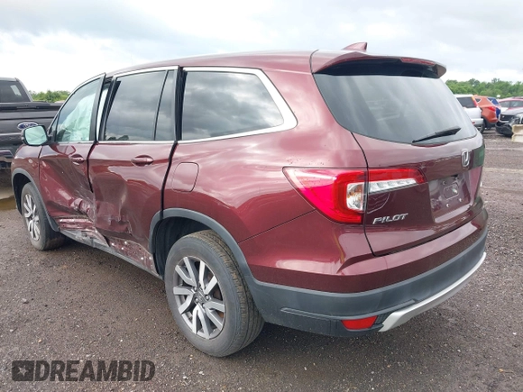2021 Honda Pilot EX-L with VIN 5FNYF6H53MB094015, listed as a IAAI auction lot 42545722 with 66,065 mi miles and . Bid and sale history available at DreamBid. Image 3.