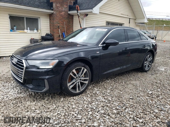 2019 Audi A6 Premium with VIN WAUK2AF24KN064126, listed as a Copart auction lot 53026015 with 55,664 mi miles and Salvage Title. Bid and sale history available at carsss.com. Image 1.
