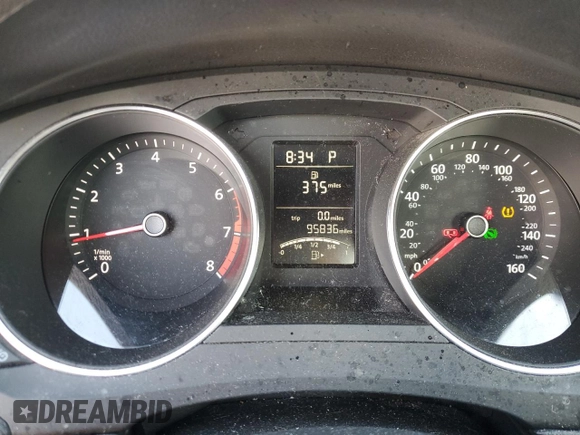 2015 Volkswagen Jetta Sedan 1.8T SE with VIN 3VWD07AJ6FM302428, listed as a Copart auction lot 48580005 with 95,836 mi miles and Salvage Title. Bid and sale history available at carsss.com. Image 9.