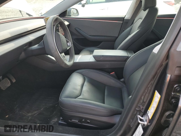 2025 Tesla Model 3 Long Range with VIN 5YJ3E1EA1SF904045, listed as a Copart auction lot 55382675 with 6,270 mi miles and Salvage title. Bid and sale history available at DreamBid. Image 7.