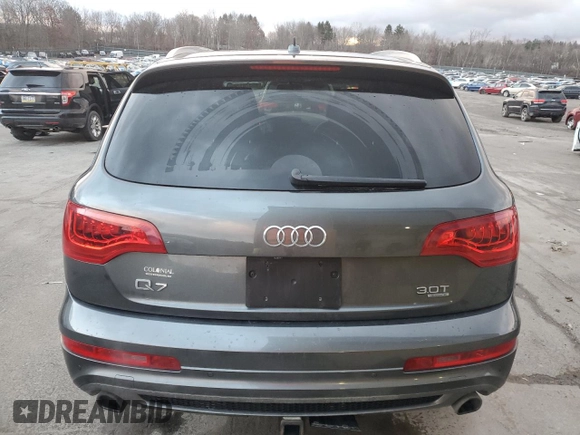 2015 Audi Q7 3.0T S line Prestige with VIN WA1DGAFE3FD002567, listed as a Copart auction lot 85378124 with 126,434 mi miles and Salvage Title. Bid and sale history available at carsss.com. Image 6.