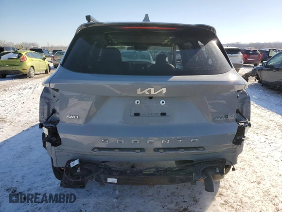 2022 Kia Sorento SX with VIN 5XYRKDLF3NG106596, listed as a Copart auction lot 45506645 with 50,081 mi miles and Salvage Title. Bid and sale history available at carsss.com. Image 6.