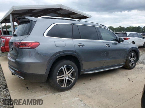2020 Mercedes-Benz GLS 450 with VIN 4JGFF5KE7LA203783, listed as a Copart auction lot 57837014 with 76,026 mi miles and Salvage Title. Bid and sale history available at DreamBid. Image 3.