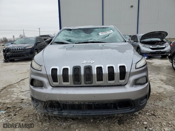 2014 Jeep Cherokee Sport with VIN 1C4PJMAB9EW166153, listed as a Copart auction lot 43706725 with 81,026 mi miles and Non Repairable. Bid and sale history available at carsss.com. Image 5.