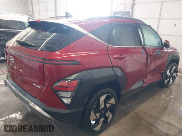 2024 Hyundai Kona Limited with VIN KM8HECA39RU167604, listed as a IAAI auction lot 41595060 with 15,944 mi miles. Bid and sale history available at carsss.com. Image 4.