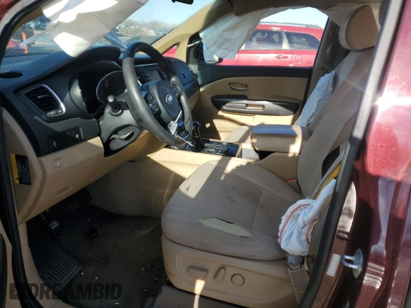 2016 Kia Sedona LX with VIN KNDMB5C12G6088151, listed as a Copart auction lot 89132135 with 139,590 mi miles and Salvage Title. Bid and sale history available at DreamBid. Image 7.