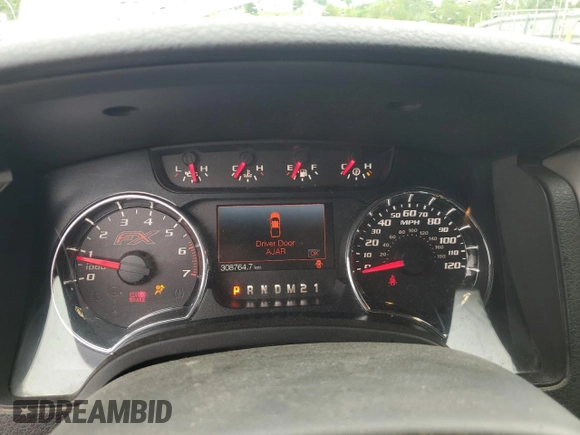 2013 Ford F-150 XL with VIN 1FTFW1ET6DKF49729, listed as a Copart auction lot 56993215 with 308,764 mi miles and Salvage title. Bid and sale history available at DreamBid. Image 9.