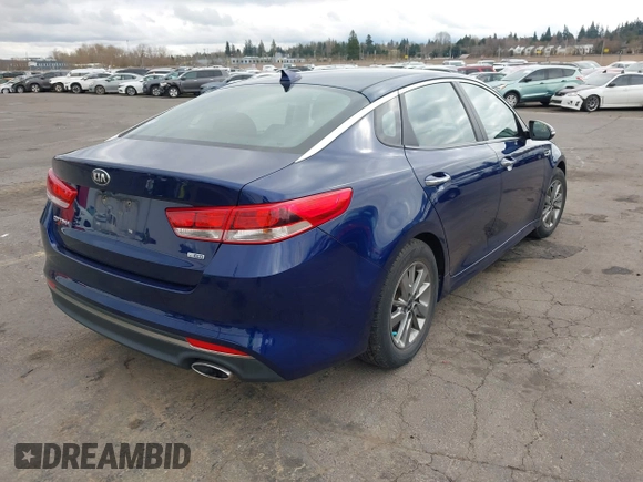2016 Kia Optima LX Turbo with VIN 5XXGT4L11GG006576, listed as a IAAI auction lot 41666504 with 87,257 mi miles. Bid and sale history available at carsss.com. Image 4.