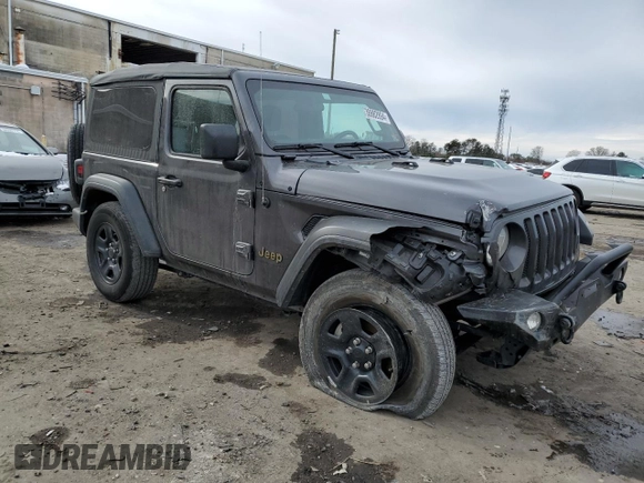 2022 Jeep Wrangler Sport with VIN 1C4HJXAG3NW273779, listed as a Copart auction lot 38882894 with 32,206 mi miles and . Bid and sale history available at DreamBid. Image 4.