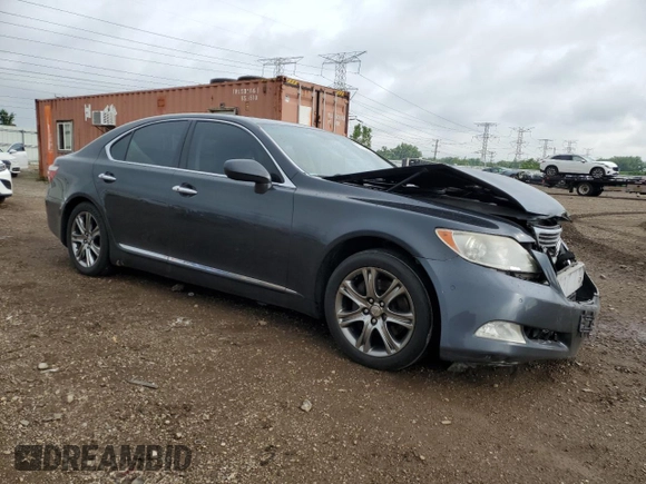 2008 Lexus LS 460 with VIN JTHBL46FX85054681, listed as a Copart auction lot 61207375 with 174,753 mi miles and Salvage title. Bid and sale history available at DreamBid. Image 4.