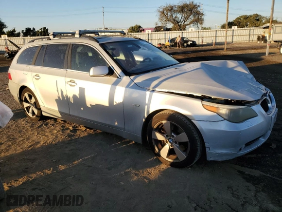 2006 BMW 5 Series 530xi with VIN WBANN73596CN01562, listed as a Copart auction lot 80161824 with 236,013 mi miles and Salvage Title. Bid and sale history available at carsss.com. Image 4.