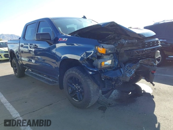 2021 Chevrolet Silverado 1500 Custom Trail Boss with VIN 3GCPYCEF0MG137222, listed as a IAAI auction lot 41906200 with 29,517 mi miles and . Bid and sale history available at DreamBid. Image 1.