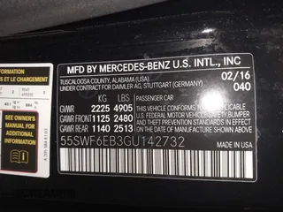 2016 Mercedes-Benz C 450 AMG with VIN 55SWF6EB3GU142732, listed as a IAAI auction lot 41697770 with 82,272 mi miles and . Bid and sale history available at carsss.com. Image 9.