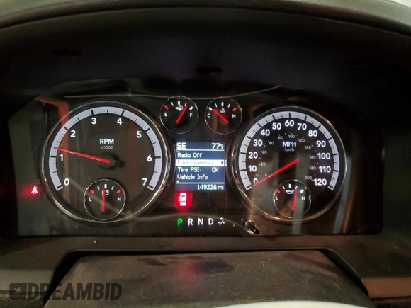 2012 Ram 1500 Sport with VIN 1C6RD7MT3CS215610, listed as a Copart auction lot 63332865 with 149,226 mi miles and Clean title. Bid and sale history available at DreamBid. Image 9.