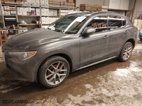 2018 Alfa Romeo Stelvio Ti Sport with VIN ZASFAKNN1J7B94464, listed as a IAAI auction lot 41498718 with 130,781 mi miles. Bid and sale history available at carsss.com. Image 17.