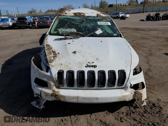 2017 Jeep Cherokee Sport with VIN 1C4PJMAS8HW651453, listed as a Copart auction lot 52410465 with 0 mi miles and Salvage Title. Bid and sale history available at carsss.com. Image 5.