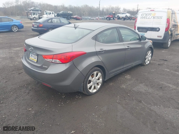 2012 Hyundai Elantra GLS with VIN 5NPDH4AE5CH150639, listed as a IAAI auction lot 41513741 with 143,402 mi miles. Bid and sale history available at carsss.com. Image 4.