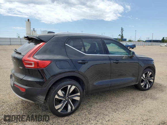 2024 Volvo XC40 Plus Bright Theme with VIN YV4L12UE4R2366179, listed as a Copart auction lot 56550015 with 863 mi miles and Salvage title. Bid and sale history available at DreamBid. Image 3.