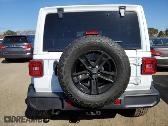 2022 Jeep Wrangler Unlimited Sahara Altitude with VIN 1C4HJXEG1NW235753, listed as a Copart auction lot 75942634 with 16,771 mi miles and Salvage title. Bid and sale history available at DreamBid. Image 6.