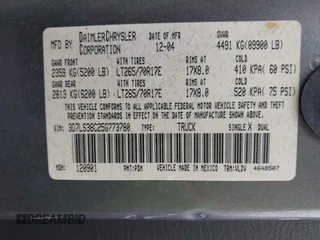 2005 Dodge 3500 SLT z VIN 3D7LS38C25G773780, wystawiony jako IAAI lot #41580108 z przebiegiem 195 662 mil mil oraz . Historia ofert i sprzedaży dostępna na DreamBid. Obrazek 9.