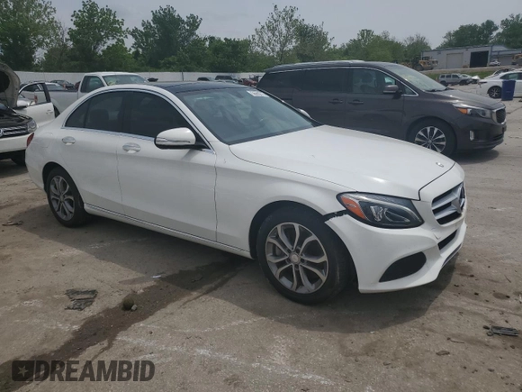 2015 Mercedes-Benz C 300 Luxury with VIN 55SWF4KB2FU093109, listed as a Copart auction lot 56883575 with 117,687 mi miles and Salvage title. Bid and sale history available at DreamBid. Image 4.
