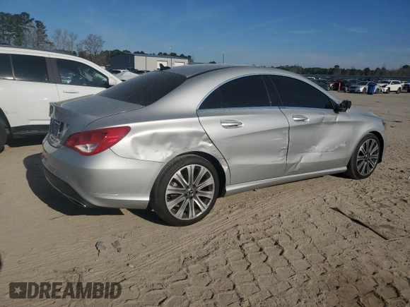 2018 Mercedes-Benz CLA 250 with VIN WDDSJ4EB2JN556408, listed as a Copart auction lot 49788375 with 67,821 mi miles and Salvage Title. Bid and sale history available at DreamBid. Image 3.