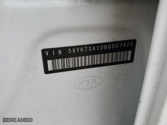 2011 Kia Sorento LX with VIN 5XYKT3A10BG007424, listed as a Copart auction lot 76543113 with 100,548 mi miles and Salvage Title. Bid and sale history available at carsss.com. Image 14.