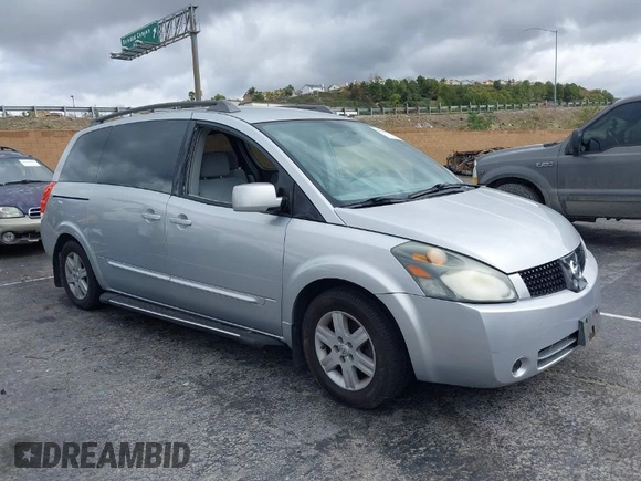 2004 Nissan Quest S z VIN 5N1BV28U84N342118, wystawiony jako IAAI lot #41298573 z przebiegiem Nie podano mil oraz . Historia ofert i sprzedaży dostępna na DreamBid. Obrazek 1.