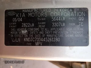 2004 Kia Sorento LX with VIN KNDJC733445261280, listed as a Copart auction lot 81829564 with 251,353 mi miles and Salvage Title. Bid and sale history available at carsss.com. Image 14.