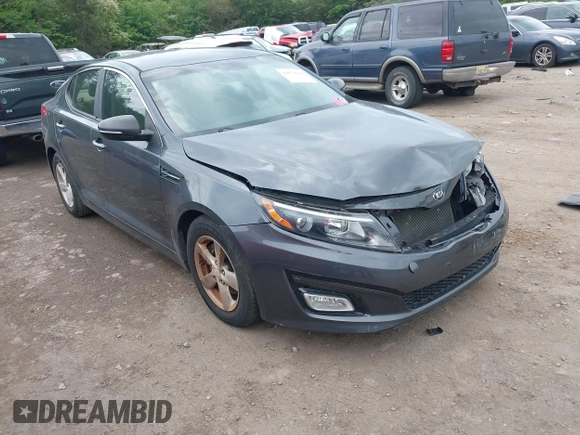 2015 Kia Optima LX with VIN KNAGM4A75F5626707, listed as a IAAI auction lot 42148396 with 84,189 mi miles and . Bid and sale history available at DreamBid. Image 1.