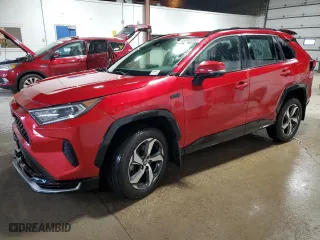 2021 Toyota RAV4 Prime SE with VIN JTMAB3FV9MD050946, listed as a Copart auction lot 45345285 with 83,207 mi miles and Salvage Title. Bid and sale history available at carsss.com. Image 1.