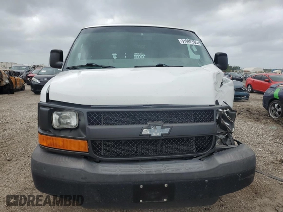 2016 Chevrolet Express Cargo Van with VIN 1GCWGAFGXG1259793, listed as a Copart auction lot 51982765 with 156,295 mi miles and Salvage Title. Bid and sale history available at carsss.com. Image 5.