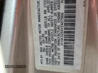2000 Chevrolet Prizm z VIN 1Y1SK5284YZ407566, wystawiony jako Copart lot #86148464 z przebiegiem 193 844 mil mil oraz Szkoda całkowita • Salvage title. Historia ofert i sprzedaży dostępna na DreamBid. Obrazek 12.