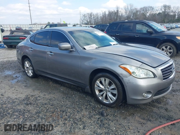 2011 Infiniti M with VIN JN1BY1AR2BM374001, listed as a IAAI auction lot 41544244 with 235,343 mi miles and . Bid and sale history available at DreamBid. Image 1.