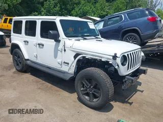 2021 Jeep Wrangler Unlimited Sahara with VIN 1C4HJXEN1MW618508, listed as a IAAI auction lot 42639515 with 39,747 mi miles and . Bid and sale history available at DreamBid. Image 1.