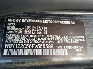 2015 BMW i3 z VIN WBY1Z2C56FV555588, wystawiony jako Copart lot #48773145 z przebiegiem 58 130 mil mil oraz Szkoda całkowita • Salvage title. Historia ofert i sprzedaży dostępna na DreamBid. Obrazek 14.