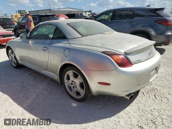 2002 Lexus SC 430 with VIN JTHFN48Y020032865, listed as a Copart auction lot 75424934 with Not Provided miles and Non Repairable. Bid and sale history available at DreamBid. Image 2.