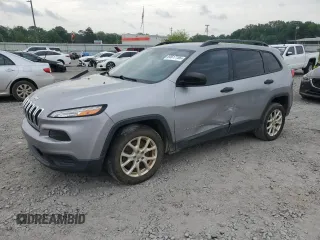 2017 Jeep Cherokee Sport with VIN 1C4PJLAB0HW586110, listed as a Copart auction lot 54617155 with 106,597 mi miles and Clean Title. Bid and sale history available at carsss.com. Image 1.