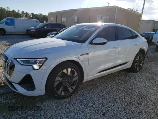 2021 Audi e-tron Sportback S line Premium with VIN WA11AAGE0MB001257, listed as a Copart auction lot 38788454 with 38,932 mi miles. Bid and sale history available at carsss.com. Image 1.
