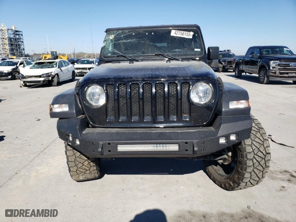 2019 Jeep Wrangler Unlimited Sport S with VIN 1C4HJXDNXKW618053, listed as a Copart auction lot 42750155 with 87,576 mi miles and Salvage Title. Bid and sale history available at carsss.com. Image 5.