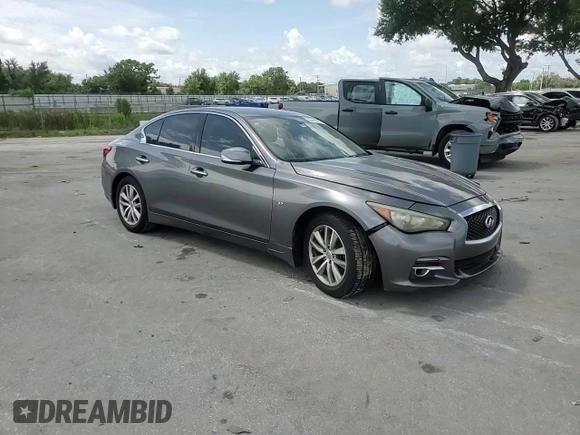 2015 Infiniti Q50 with VIN JN1BV7AP9FM332795, listed as a Copart auction lot 63416925 with 106,986 mi miles and Salvage title. Bid and sale history available at DreamBid. Image 13.