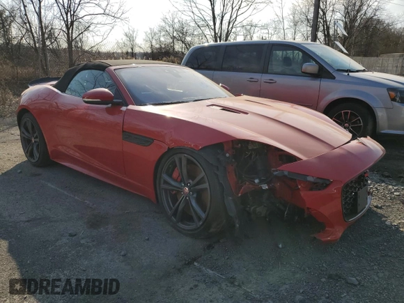 2022 Jaguar F-Type with VIN SAJD55FE3NCK77770, listed as a Copart auction lot 48916255 with Not Provided miles and Salvage Title. Bid and sale history available at DreamBid. Image 4.
