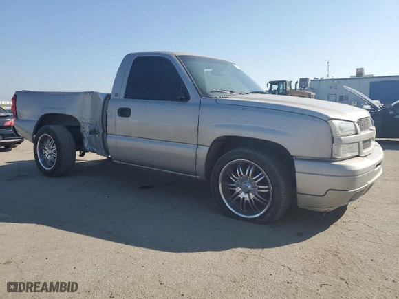 2005 Chevrolet Silverado 1500 Work Truck with VIN 1GCEC14X45Z274721, listed as a Copart auction lot 46951165 with NaN miles and Salvage Title. Bid and sale history available at carsss.com. Image 4.