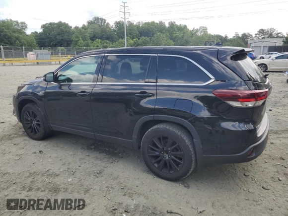2019 Toyota Highlander SE with VIN 5TDJZRFH6KS566479, listed as a Copart auction lot 59003325 with 99,845 mi miles and Salvage title. Bid and sale history available at DreamBid. Image 2.