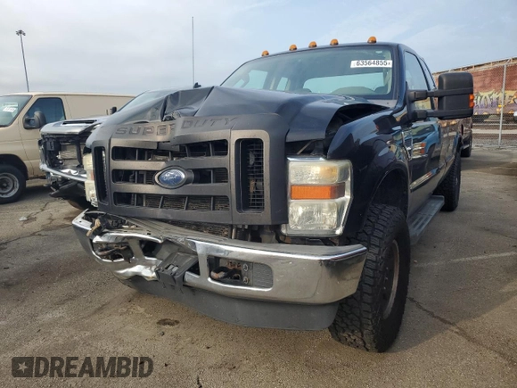2008 Ford F-250 XL with VIN 1FTSX21568ED72693, listed as a Copart auction lot 63564855 with 268,393 mi miles and Salvage title. Bid and sale history available at DreamBid. Image 1.