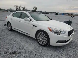 2015 Kia K900 Premium with VIN KNALU4D45F6027476, listed as a Copart auction lot 50140015 with 63,862 mi miles and Salvage Title. Bid and sale history available at carsss.com. Image 4.