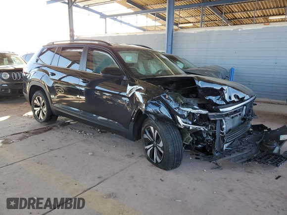 2024 Volkswagen Atlas SE with VIN 1V2LR2CAXRC577437, listed as a Copart auction lot 43693485 with 8,342 mi miles and Salvage title. Bid and sale history available at DreamBid. Image 4.