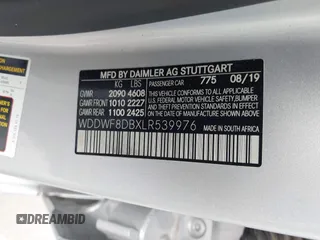 2020 Mercedes-Benz C 300 с VIN WDDWF8DBXLR539976, выставлен на аукционе IAAI как лот 42116664 с пробегом 88 064 миль миль и . История ставок и продаж доступна на DreamBid. Изображение 9.
